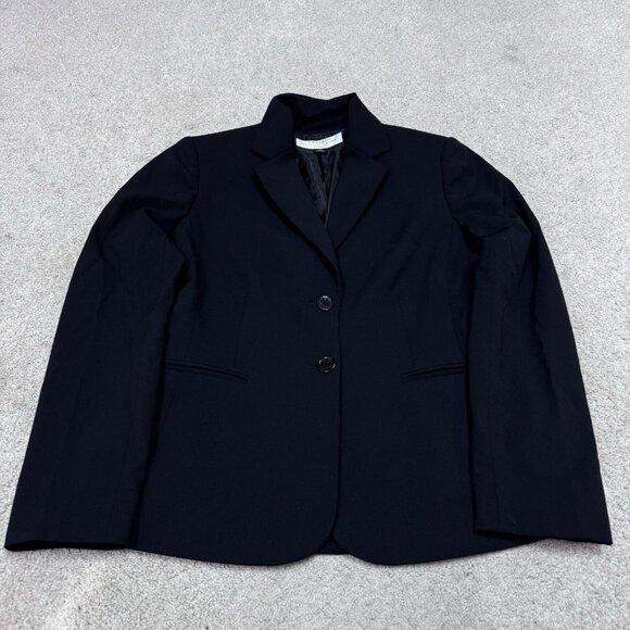 Tahari Arthur S. Levine Jacket Women’s Black Long Sleeve Button Up Size 4 Petite - Picture 1 of 11